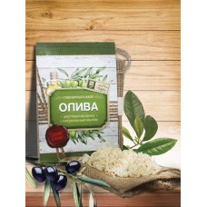 Джутовая мочалка с натуральным мылом «Олива» (стружка)