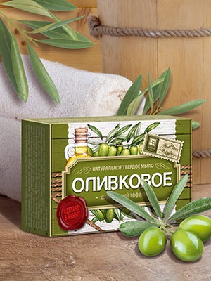 Натуральное мыло «Оливковое с голубой глиной»