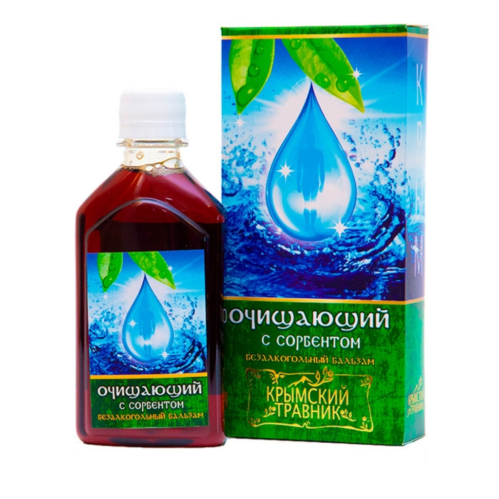 Бальзам безалкогольный на травах «Очищающий» с сорбентом