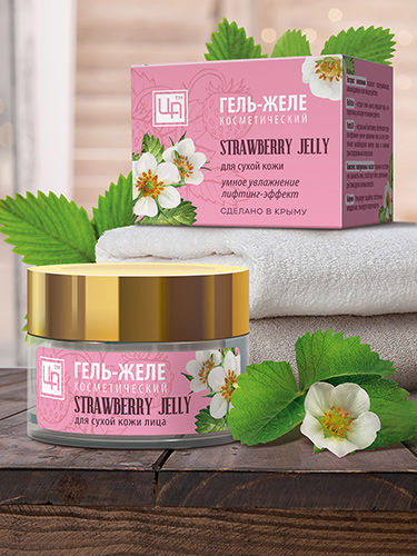Гель-желе косметический «STRAWBERRY JELLY» для сухой кожи лица
